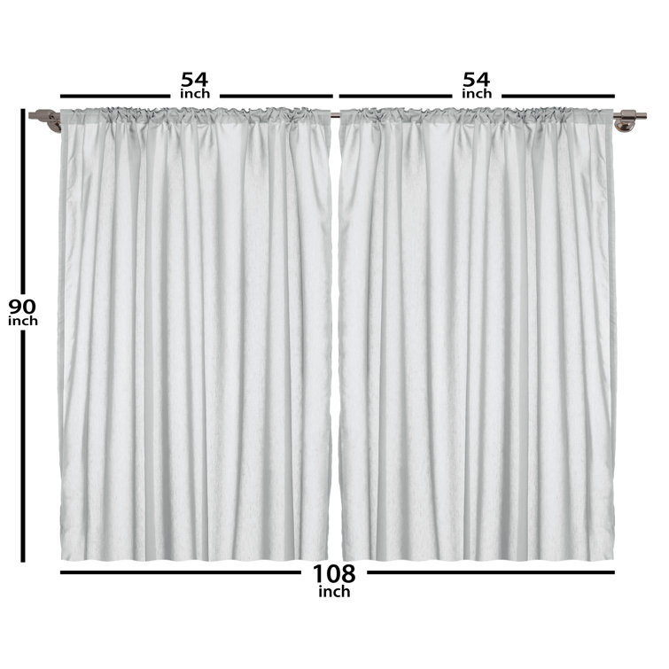 Ambesonne Polyester SemiSheer Curtain Pair Wayfair